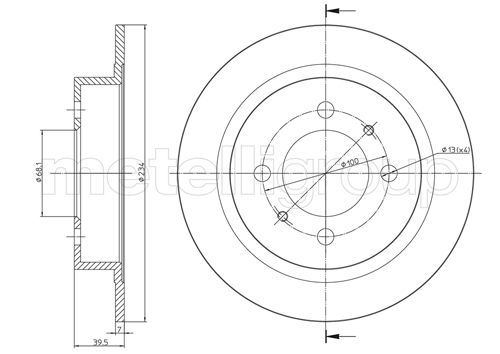 CIFAM 800-661 Brake Disc