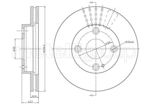 CIFAM 800-668C Brake Disc