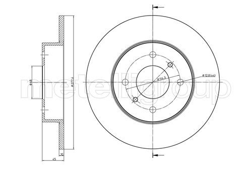 CIFAM 800-672 Brake Disc