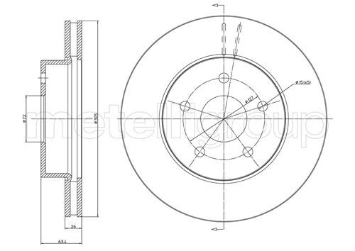 CIFAM 800-696C Brake Disc
