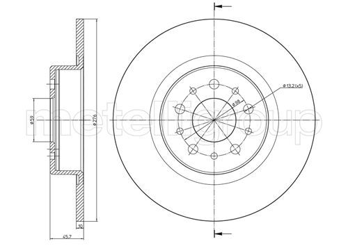 CIFAM 800-698C Brake Disc