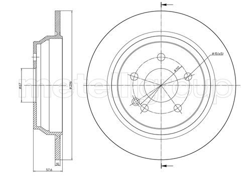 CIFAM 800-712 Brake Disc
