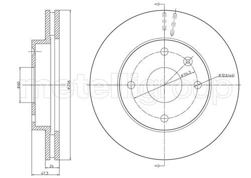 CIFAM 800-719 Brake Disc