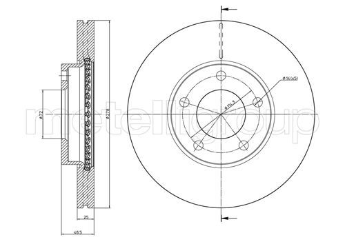 CIFAM 800-729C Brake Disc