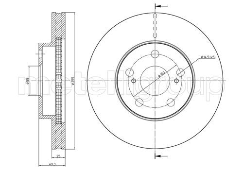 CIFAM 800-740C Brake Disc