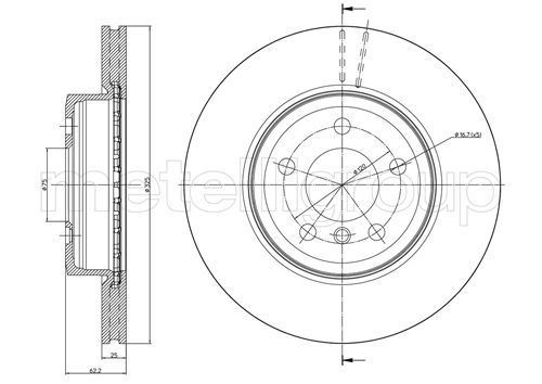 CIFAM 800-752C Brake Disc