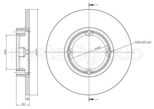 CIFAM 800-756 Brake Disc