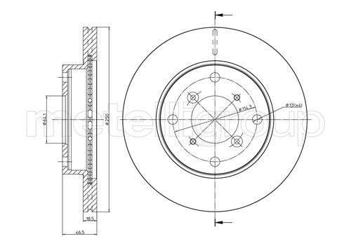 CIFAM 800-757 Brake Disc