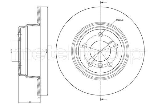 CIFAM 800-782C Brake Disc