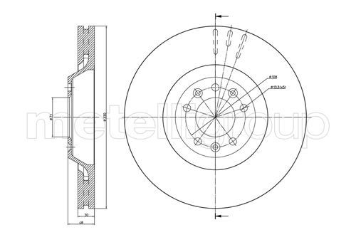 CIFAM 800-793C Brake Disc