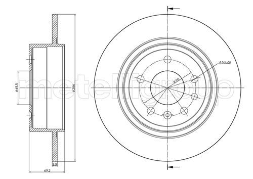 CIFAM 800-796C Brake Disc