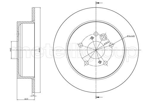 CIFAM 800-803C Brake Disc