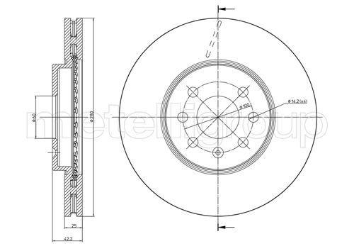 CIFAM 800-825C Brake Disc