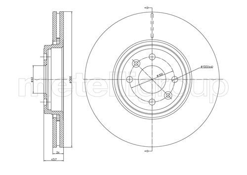 CIFAM 800-829C Brake Disc