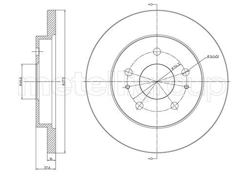 CIFAM 800-841 Brake Disc
