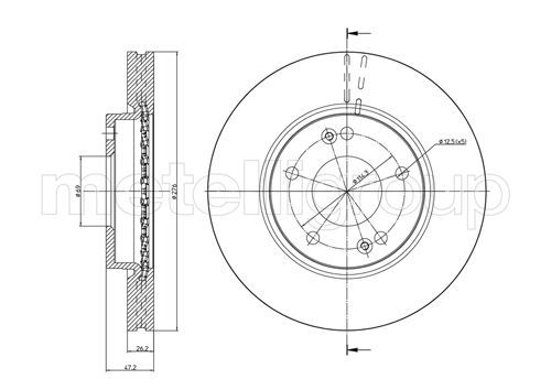 CIFAM 800-843C Brake Disc