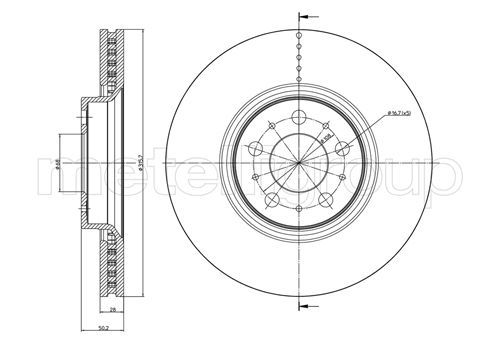 CIFAM 800-847C Brake Disc