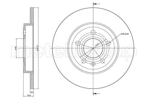 CIFAM 800-855C Brake Disc