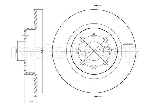 CIFAM 800-857C Brake Disc