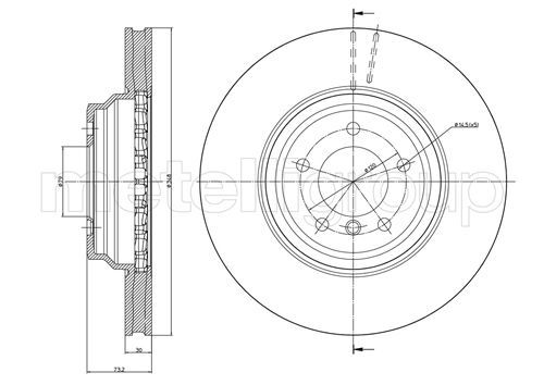 CIFAM 800-874C Brake Disc