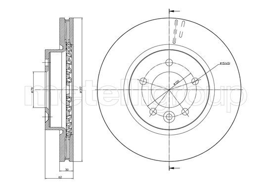 CIFAM 800-933C Brake Disc