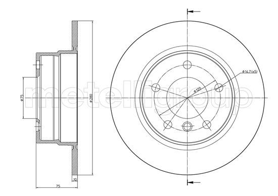 CIFAM 800-951C Brake Disc