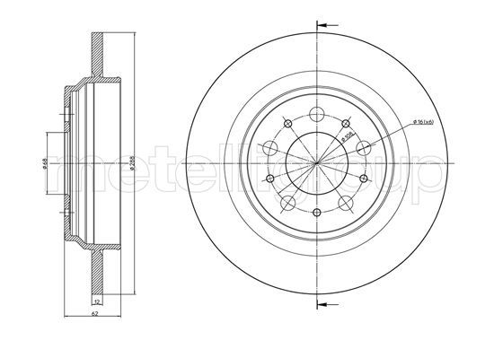 CIFAM 800-973C Brake Disc