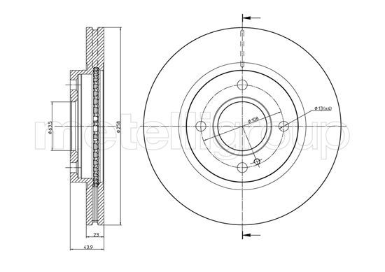 CIFAM 800-975C Brake Disc