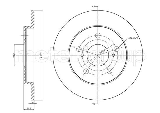 CIFAM 800-977C Brake Disc