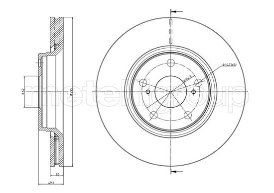 CIFAM 800-978C Brake Disc