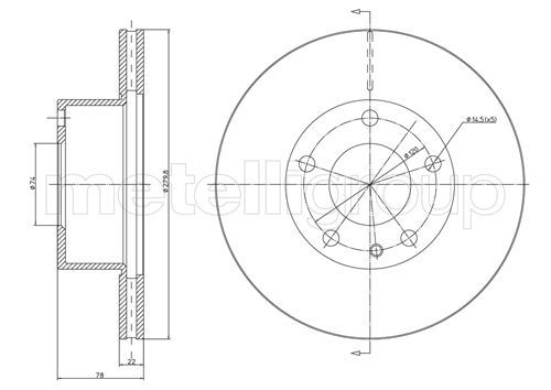 CIFAM 800-061 Brake Disc