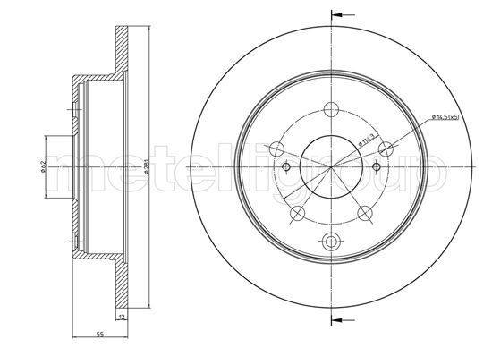 CIFAM 800-1012C Brake Disc