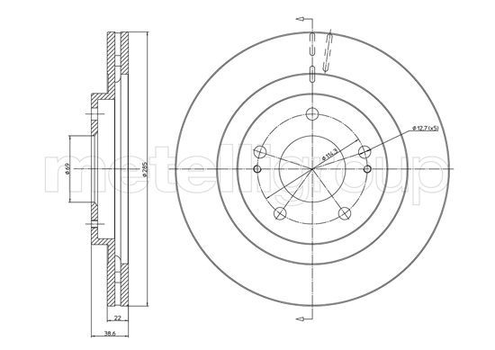 CIFAM 800-1099 Brake Disc