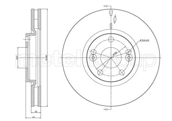 CIFAM 800-1130 Brake Disc