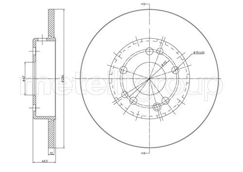 CIFAM 800-124C Brake Disc