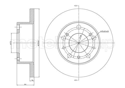 CIFAM 800-134 Brake Disc