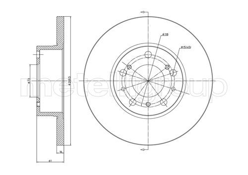 CIFAM 800-161 Brake Disc