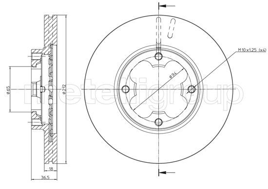 CIFAM 800-1619 Brake Disc