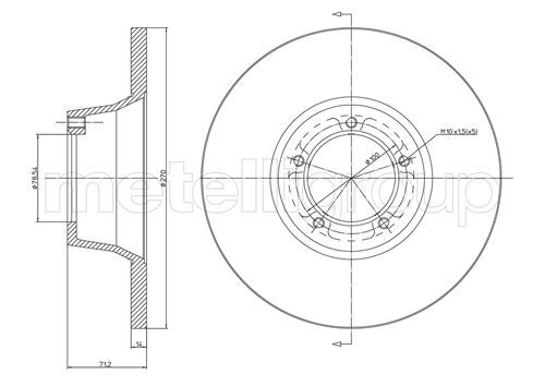 CIFAM 800-162 Brake Disc