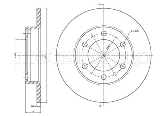 CIFAM 800-1671C Brake Disc
