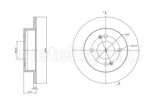 CIFAM 800-1761C Brake Disc