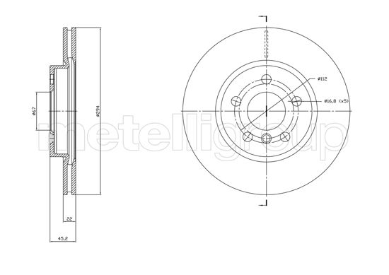 CIFAM 800-1772C Brake Disc