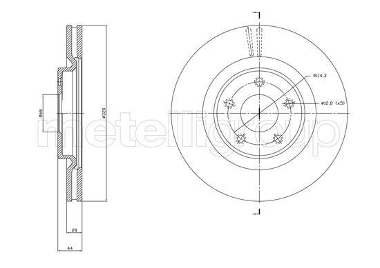 CIFAM 800-1783C Brake Disc