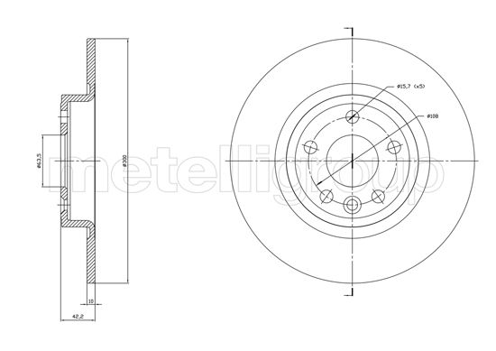 CIFAM 800-1864C Brake Disc