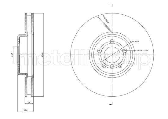 CIFAM 800-1868C Brake Disc