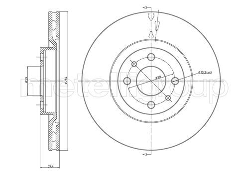 CIFAM 800-298C Brake Disc