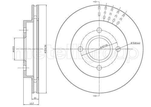 CIFAM 800-317 Brake Disc