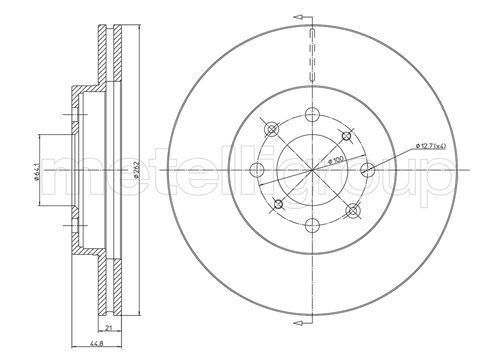 CIFAM 800-344C Brake Disc