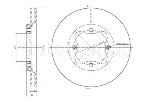 CIFAM 800-360 Brake Disc