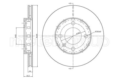 CIFAM 800-372 Brake Disc